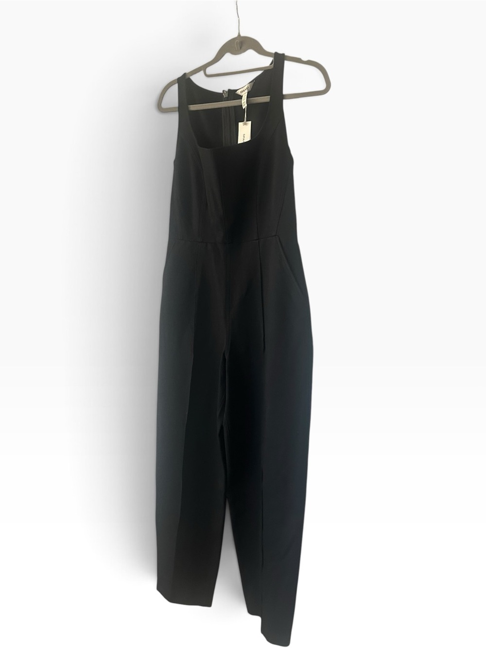 SPANX Ponte Corset Jumpsuit Black Barrel Leg NWT M - Picture 3 of 9